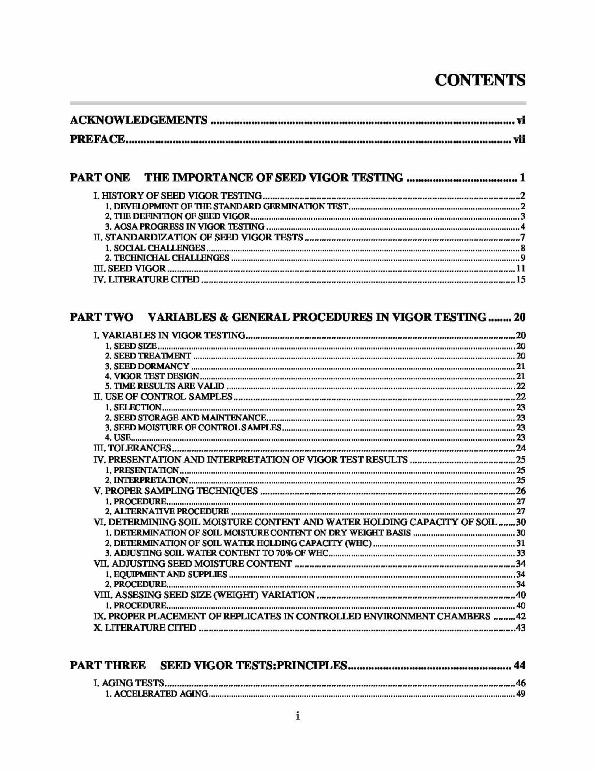 Table of Contents